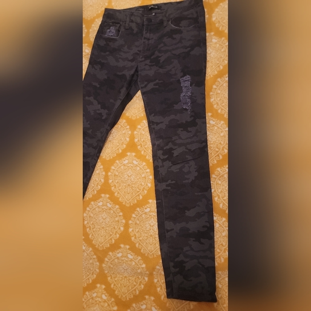 STS Blue Alice Ankle Skinny Women’s Jeans-Black/Camo/Sz 25 - Picture 3 of 16